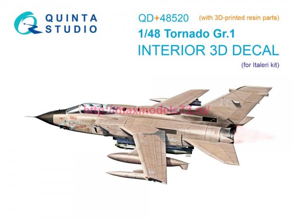 QD+48520   3D Декаль интерьера кабины Tornado Gr.1 (Italeri) (с 3D-печатными деталями) (thumb85253)